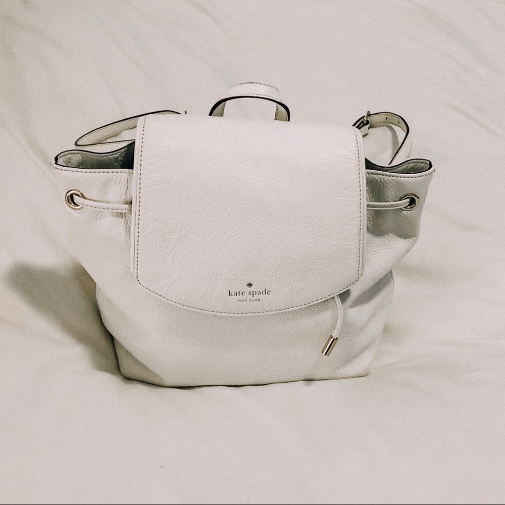 White Kate Spade Backpack